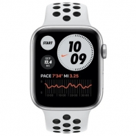 купить Apple Watch Nike Series 6 GPS, 44mm Silver Aluminium Case with Pure Platinum/Black Nike Sport Band - Regular, Model A2292 в Алматы фото 2