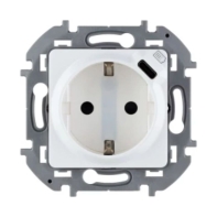 купить Розетка 2К+З16А 250В с зарядкой&nbsp;USB C 1.5А 5В Legrand, Inspiria 673770 белый в Алматы фото 1