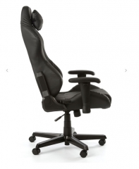 купить Игровое компьютерное кресло, DX Racer, OH/DM166/N, Эко-кожа и винил PU,PVC, Металлическая основа кресла, Механизм качания: топ-ган, Прорезиненные колеса в комплектации, Чёрный в Алматы фото 3