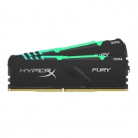 купить Комплект модулей памяти, Kingston, HyperX Fury RGB HX430C15FB3AK2/16 (в комплекте 2 шт), DDR4, 16GB (2x8GB), DIMM <PC4-24000/3000MHz>, Чёрный в Алматы фото 1