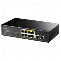 купить Коммутатор PoE+  8-портовый CUDY FS1010P <8 RJ-45 10/100M PSE ports +2 RJ45 10/100M Uplink Port Unmanaged PoE+ Switch 120W, CCTV/VLAN mode support, long distance:250M at CCTV mode.  802.3af/at standard, Support PD Alive Function, &plusmn;4 KV Surge Protecti в Алматы фото 2