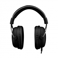 купить Наушники, HyperX, HX-HSCL-SR/NA, Игровая гарнитура, Микрофон поворотный гибкий, Динамики 53 мм, 30-500 мВт, 15-25000гц, 3.5 Mini Jack   удлинитель – 3,5 мм штекеры стерео и микрофона, Серый, Цветная коробка в Алматы фото 1