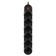 купить Сетевой фильтр SVEN SF-06L 5,0 м (6 sockets), черный  в Алматы фото 1