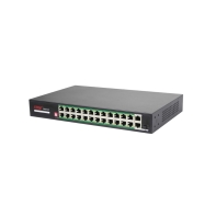 купить Коммутатор PoE  24-портовый ONV-H1024PLD long distance <24 портов 10/100Mbps PoE802.3at/af, +2 * 1000Mbps RJ45, 17-24 порт 250 Meters @10M, 1*SFP port, самовосстановление сети, бюджет мощности 250W> в Алматы фото 2
