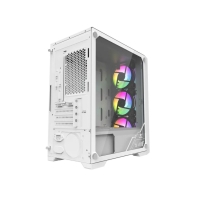 купить Корпус Wintek Andromeda D531 2xUSB3.0,1xUSB 2.0, 2*3,5 1*2,5 4слотов VGA330мм CPU160мм Сталь 0,50мм, 3Fan RGB пульт microATX белый (Wintek Andromeda D531-W TG) в Алматы фото 3