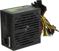 купить Блок питания, Aerocool, VX-500 PLUS, 500W, ATX, (230V None-PFC), 20+4 pin, 4+4pin, 3*Sata, 3*Molex, 1*FDD, 1*PCI-E 6 pin, Поддержка Haswell, Вентилятор 12 см, Кабель питания, Чёрный                                                                      в Алматы фото 1