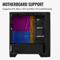 купить Кейс Aerocool Cylon Tempered Glass, ATX/mATX/ USB 1*3.0/2*2.0, HD-Audio+Mic Черный в Алматы фото 4