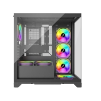 купить Корпус 1Stplayer Mi8-BK, midi Tower, E-ATX, m-ITX, Black, 1x3.5*/2x2.5*, Type-C, USB3.0, RGB в Алматы фото 2