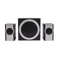 купить Акустическая система, Microlab, TMN-1, 2.1, 32Вт (9*2 14Вт), Вход 3,5 stereo socket, Выход 2RCA, Размер 135*95*165 мм., Чёрно-Серебристый в Алматы фото 1
