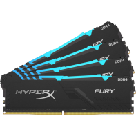 купить Модуль памяти Kingston HyperX Fury RGB HX432C16FB3AK4/64  DDR4 DIMM 64Gb (4х16Gb) 3200 MHz CL16 в Алматы фото 1