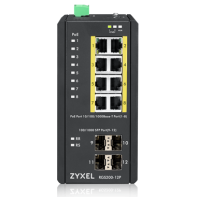 купить Промышленный L2 PoE+ коммутатор Zyxel RGS200-12P, 8xGE PoE+, 4xSFP, крепление на стену/DIN-рейку, IP30, два источника питания DC, бюджет PoE 240 Вт в Алматы фото 2