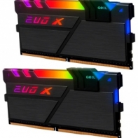 купить Оперативная память  8GB Kit (2x4GB) GEIL DDR4 PC4-21330 2666MHz EVO X II Black с RGB подсветкой 19-19-19-43 GEXSB48GB2666C19DC Retail Pack в Алматы фото 1