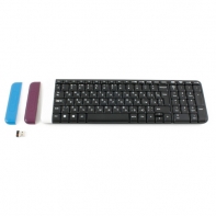 купить Клавиатура беспроводная Logitech K230 (приемник Unifying, 920-003348 2 батарейки AAA, две сменных крышки для батарейного отсека голубого и фиолетового цветов) в Алматы фото 2