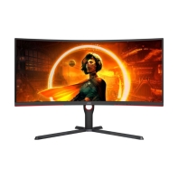 купить Монитор Игровой 34" AOC CU34G3S/BK VA 3440x1440 165Hz 1ms 300cd/m2 Curved 1000R 3000:1 2xHDMI 2xDP в Алматы фото 1