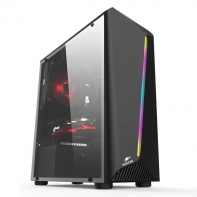 купить Корпус Wintek Line D529 TG, ATX/Micro ATX, USB 1*3.0/2*2.0, HD Mic, 0,5mm, 1*12cm DR Rainbow fan в Алматы фото 3