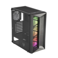 купить Компьютерный корпус FSP CMT211A, Tempered Glass, Black, ATX в Алматы фото 3