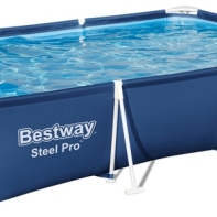 купить Каркасный бассейн Steel Pro 300 х 201 х 66 см, BESTWAY, 56404, Винил, 3300 л., Стальной каркас, Синий, Цветная коробка в Алматы фото 1