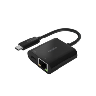 купить Адаптер Belkin USB-C - Ethernet 60W PD, black в Алматы фото 1