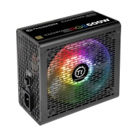 купить Блок питания, Thermaltake,  Toughpower (PGX1 RGB 500W S-TPD-0500NHFAGE-1), 500W, ATX, 80 Plus Gold, APFC, 20 4 pin, 4 4pin, 7*Sata, 4*Molex, 1*FDD, 4*PCI-E 6 2 pin, Вентилятор 12 см, Подсветка RGB, Кабель питания, Чёрный в Алматы фото 1