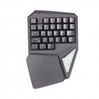 купить Клавиатура, Delux, GTK-T9Plus, Игровая, USB, Кол-во програмируемы клавиш 28, 5 цветов подсветки с регулируемым занчением RGB, Длина кабеля 1,5 метра, Анг, Чёрный в Алматы фото 1