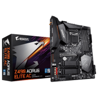 купить Материнская плата  GIGABYTE Z490 AORUS ELITE AC LGA1200 Z490 3xPCI-E HDMI GbLAN Wi-Fi  RAID ATX 4DDR4 в Алматы фото 1