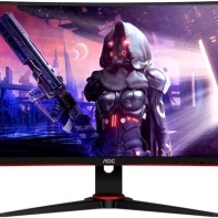 Купить Изогнутый профессиональный игровой монитор 27* AOC C27G2AE/BK/01 VA 165Hz 4ms 250cd/m 178/178 Curved 1500R 4000:1 80млн:1 2xHDMI 1xD-SUB 2x2W Black/Red Алматы