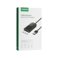 купить Адаптер стерео звука UGREEN CM129 USB External Stereo Sound Adapter 15cm (Black), 40964 в Алматы фото 2