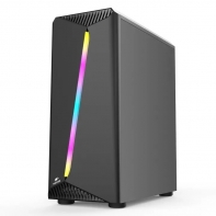 купить Корпус Wintek Line D529 TG, ATX/Micro ATX, USB 1*3.0/2*2.0, HD Mic, 0,5mm, 1*12cm DR Rainbow fan в Алматы фото 2