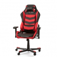 купить Игровое компьютерное кресло, DX Racer, OH/DM166/NR, Эко-кожа и винил PU,PVC, Металлическая основа кресла, Механизм качания: топ-ган, Прорезиненные колеса в комплектации, Чёрно-красный в Алматы фото 2