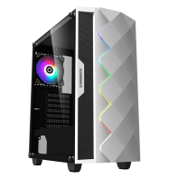 купить Корпус ПК без БП GameMax White Diamond <ATX, 1x120ARGB, 3.5* (HDD)x2, 2.5* (SSD)x2, USB2.0x1, USB3.0x1, HD Audio, 421x460x210mm> в Алматы фото 1