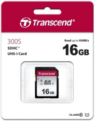 Купить Карта памяти SD 16GB Class 10 U1 Transcend TS16GSDC300S Алматы