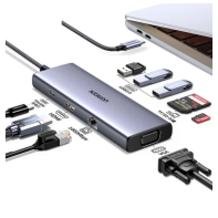 купить Разветвитель портов Ugreen CM498 3 x USB-A,Type-C, HDMI, VGA,SD, microSD, LAN 15600 в Алматы фото 2