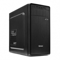 купить CASE Qmax 1702B MidiTower  2,5* x 4, 3,5*x 4,  5,25* x 1 , Expansion Slots x 4, USB x 2, 37 x 17 x 35 см,  Micro-ATX/Mini-ITX, black, (20+4pin, 4pin, 2xSATA, 2xIDE)  PC 400W в Алматы фото 1