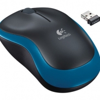 Купить Мышь беспроводная Logitech M185 Blue (синяя, оптическая, 1000dpi, 2.4 GHz/USB-ресивер) Алматы