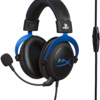 купить Наушники, HyperX, HX-HSCLS-BL/EM, Игровая гарнитура, Микрофон поворотный гибкий, Динамики 53 мм, 30-500 мВт, 15-25000гц, 3.5 Mini Jack   удлинитель – 3,5 мм штекеры стерео и микрофона, Чёрный, Цветная коробка в Алматы фото 1