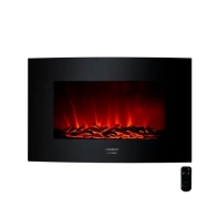 Купить Камин электрический настенный Cecotec ReadyWarm 3500 Curved Flames черный Алматы