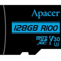 купить Карта памяти MicroSD 128GB microSD UHS-I U3 V30  Apacer AP128GMCSX10U7-R в Алматы фото 1
