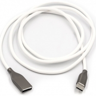 купить Кабель PowerPlant USB - Type-C, 2м, силикон, белый в Алматы фото 1
