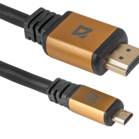 купить Кабель PROFESSIONAL Defender HDMI08-06PRO HDMI (M) - Micro HDMI (M)  1,8м  (ver. 1.4). Цифровой кабель Defender PROFESSIONAL HDMI  в Алматы фото 1