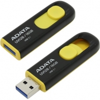 купить ADATA UV128, 16GB, UFD 3.1, Black/yellow (AUV128-16G-RBY) /  в Алматы фото 2