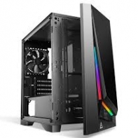 купить Компьютерный корпус DP301M Dark Phantom, tempered glass, black,1 FAN,MATX mini tower (w/o PSU) в Алматы фото 1