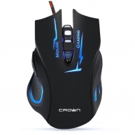купить Мышь Crown CMXG-615 Gaming  оптическая/800/1000/1600/2400DPI/ эргономичная форма с подсветкой в Алматы фото 1