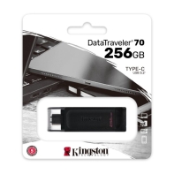 купить Флэш-накопитель Kingston 256Gb USB-C 3.2 Data Traveler 70 (Black) в Алматы фото 2