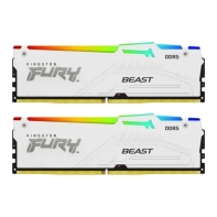 купить Комплект модулей памяти Kingston FURY Beast White RGB XMP KF552C40BWAK2-32 DDR5 32GB (Kit 2x16GB)&nbsp; в Алматы фото 1