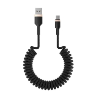 купить Кабель Olmio SPRING, USB 2.0 - USB Type-C, 1.5м, 3A, черный в Алматы фото 1