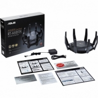купить Wi-Fi Роутер ASUS RT-AX89X Двухдиапазонный WiFi 6 Mesh роутер AX6000, два 10GB WAN/LAN порта 1*GB WAN+8*GB LAN, AiMesh, AiProtection Pro, AiCloud 2.0, AiDisk, AiRadar, легкая настройка с ASUS Router App, 8 антенн, USB 3.1*2, WTFast ускорение в играх, в Алматы фото 3