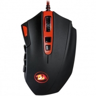 купить Мышь проводная игровая лазерная Redragon Firestorm (черный) USB, 19 кнопок, 50-16400 dpi, НОВИНКА! в Алматы фото 1