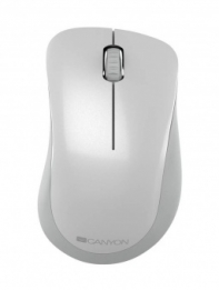 купить Canyon  2.4 GHz  Wireless mouse ,with 3 buttons, DPI 1200, Battery:AAA*2pcs  ,pearl white grey67*109*38mm 0.063kg в Алматы фото 2