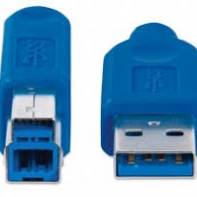 Купить Кабель Manhattan USB 3.0, A(M)/B(M), 2 м, синий 322430                                                                                                                                                                                                     Алматы