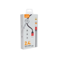 купить Интерфейсный кабель LDNIO Lightning LS431 2.4A TPE Алюминий 1м Чёрный в Алматы фото 1